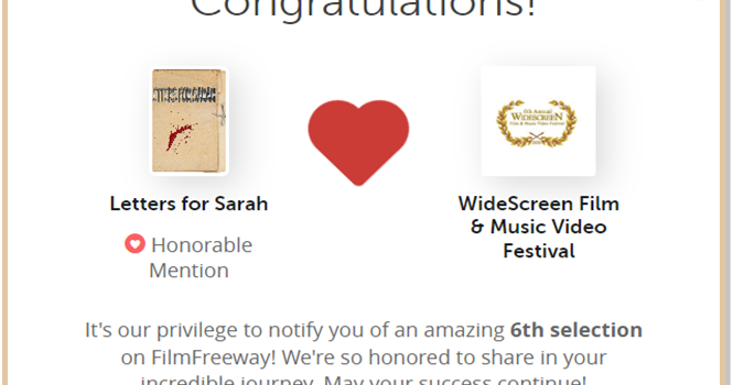 widescreen film festival honorable mention